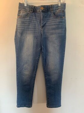 Democracy Ab Solution Jeans Size 10 Stretch Slimming Mid Wash Denim Comfort Fit